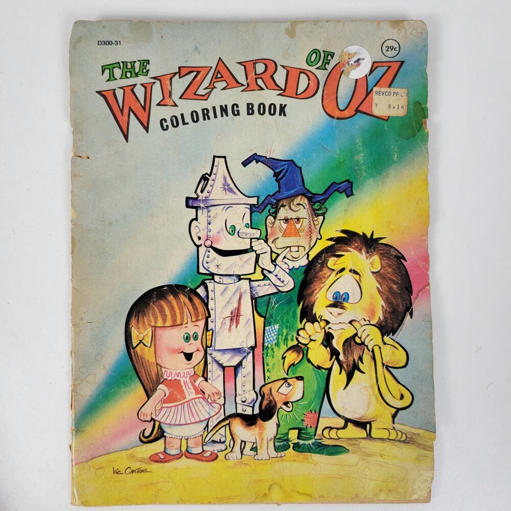 Vintage 1960's Playmore Inc Wizard of Oz Kids Coloring Book #D64-13